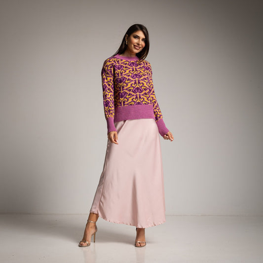 LIGHT PINK SATIN SKIRT