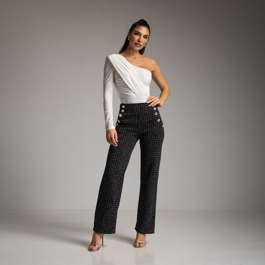 WHITE ASYMMETRIC BODY TOP