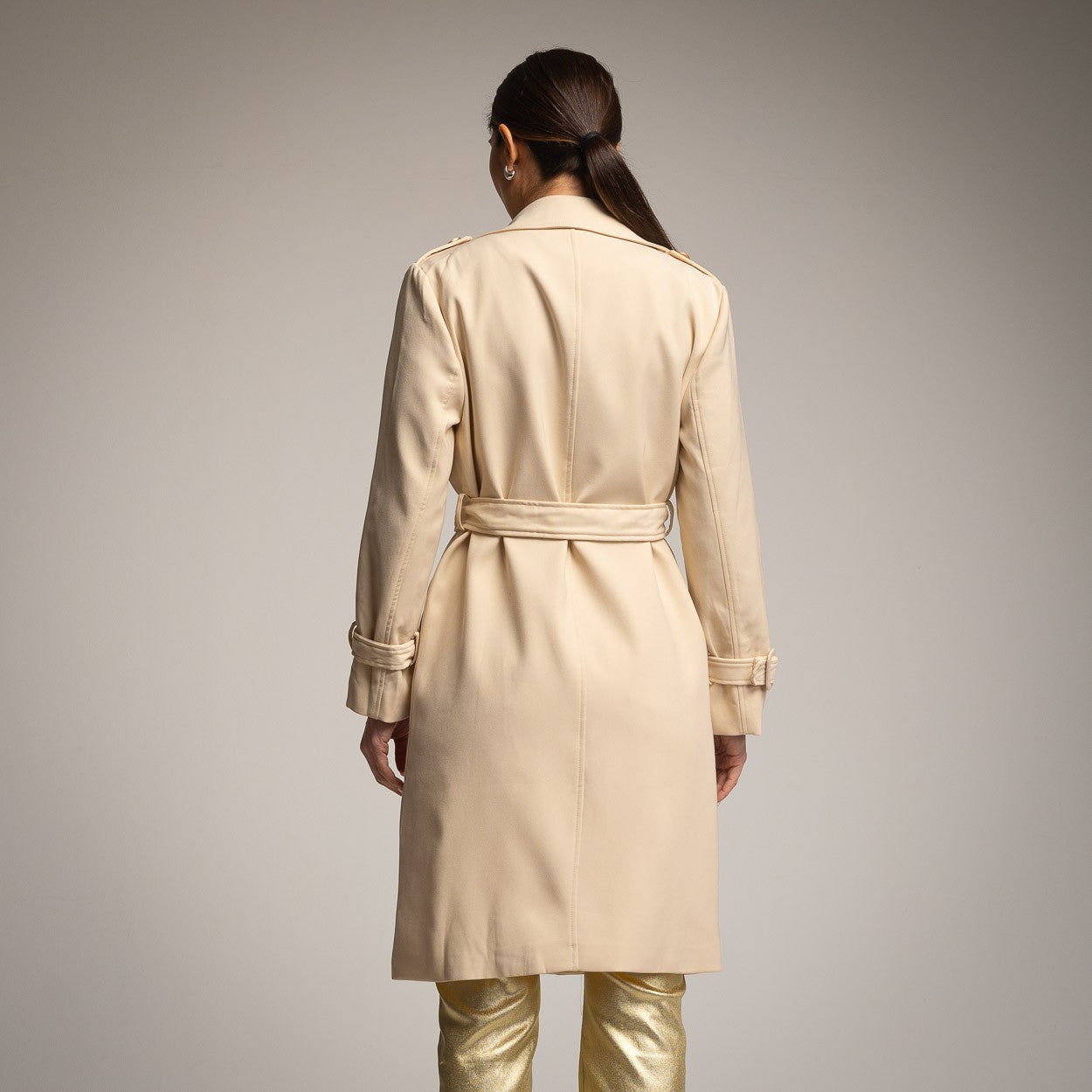 GABARDINE BEIGE TRENCH COAT