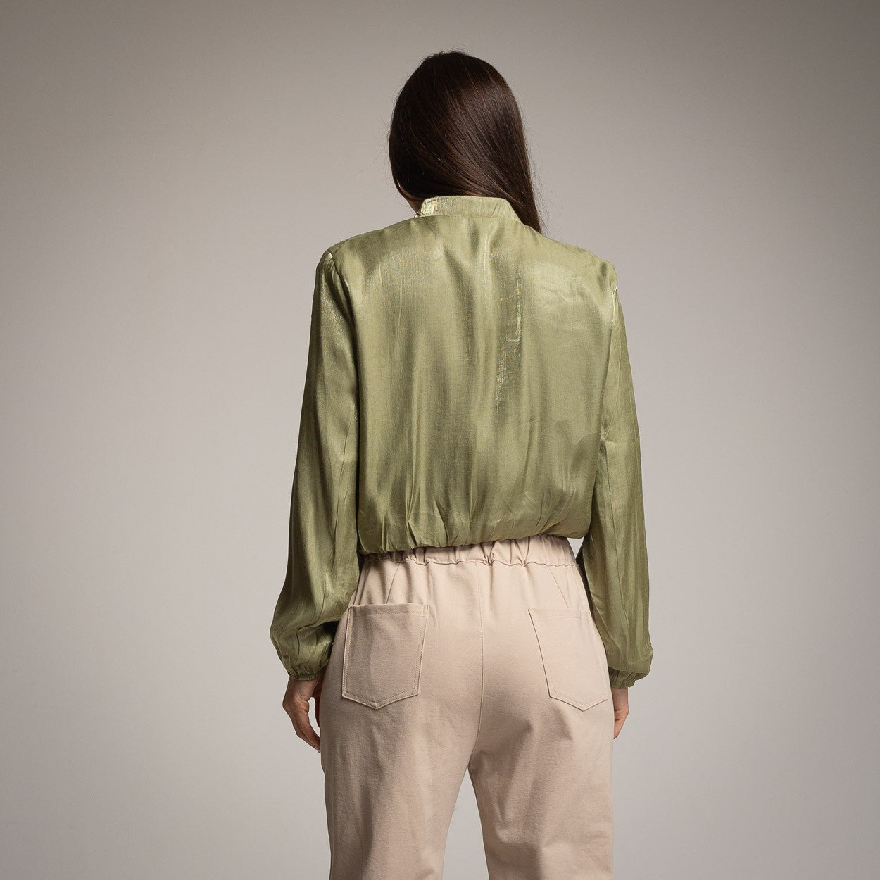 MINI BOMBER KAKI IRIDESCENT