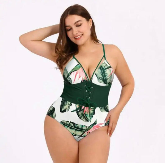 PALM BEACH LACE UP SWIMSUIT