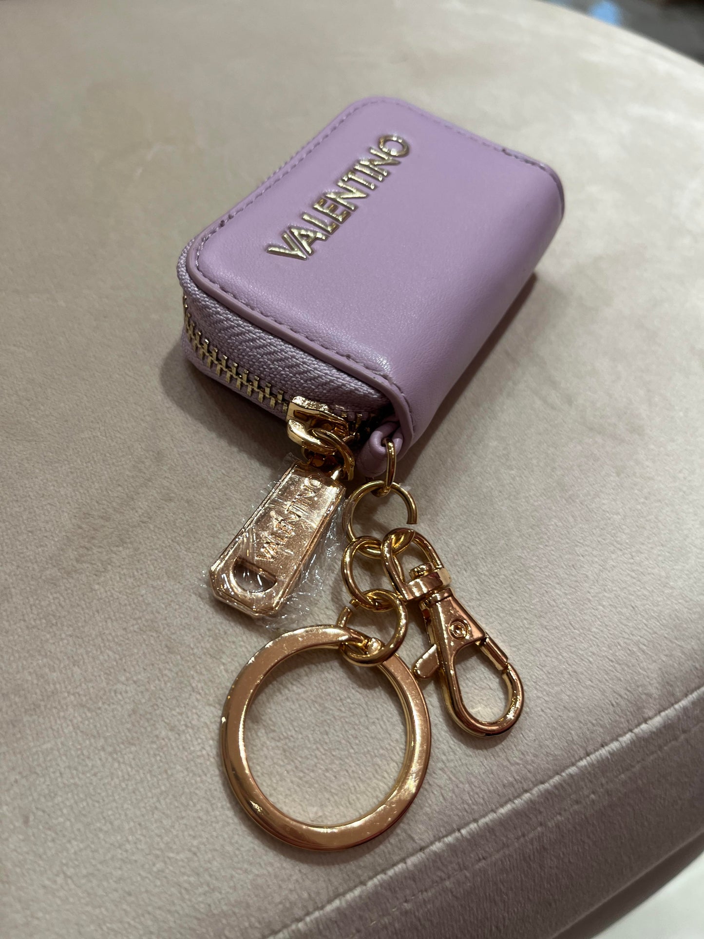 MINI VALENTINO LILA WALLET AND KEY HOLDER