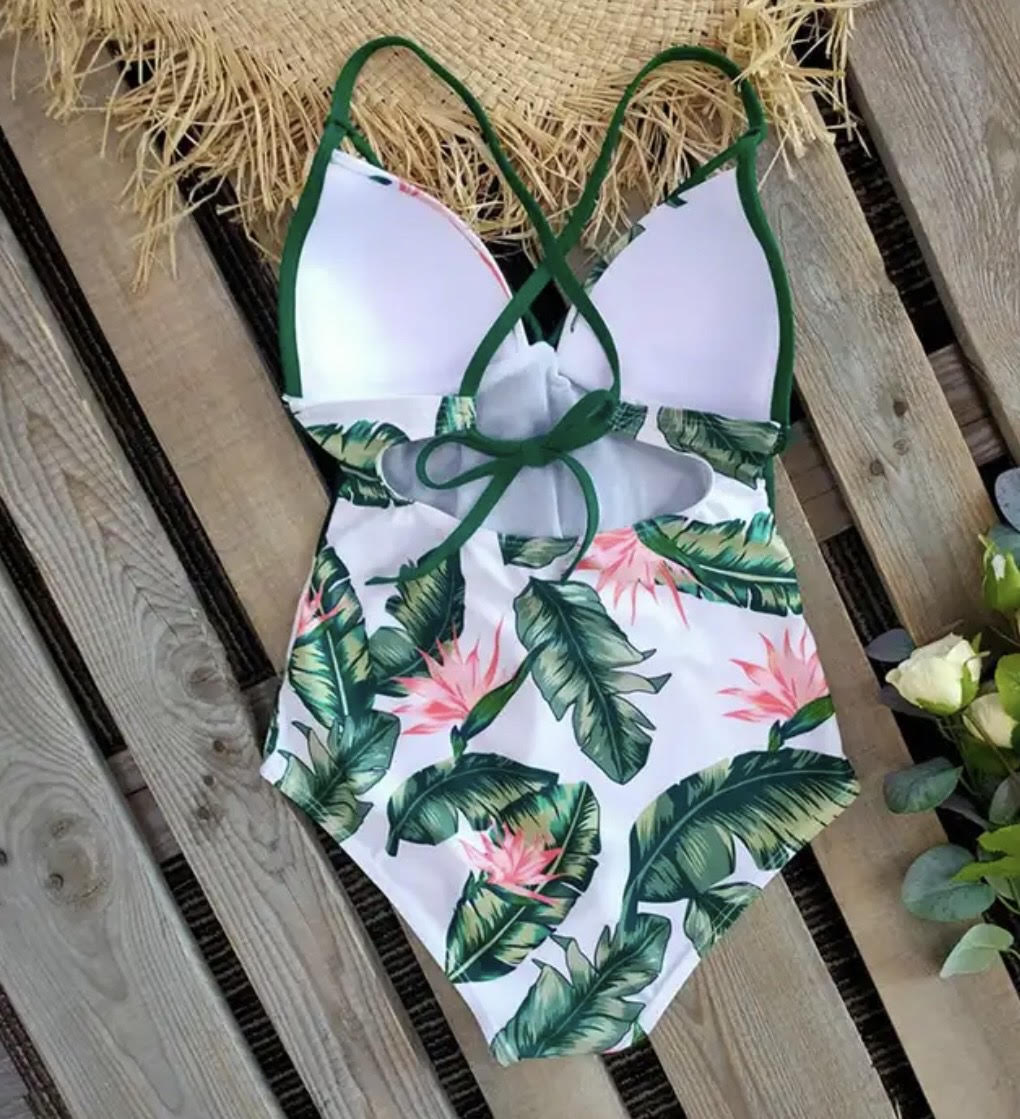 PALM BEACH LACE UP SWIMSUIT