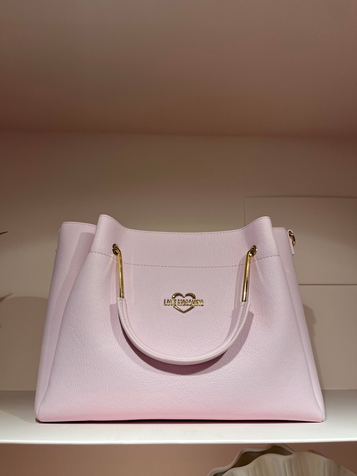 LOVE MOSCHINO LILA PINK VEGAN LEATHER BAG