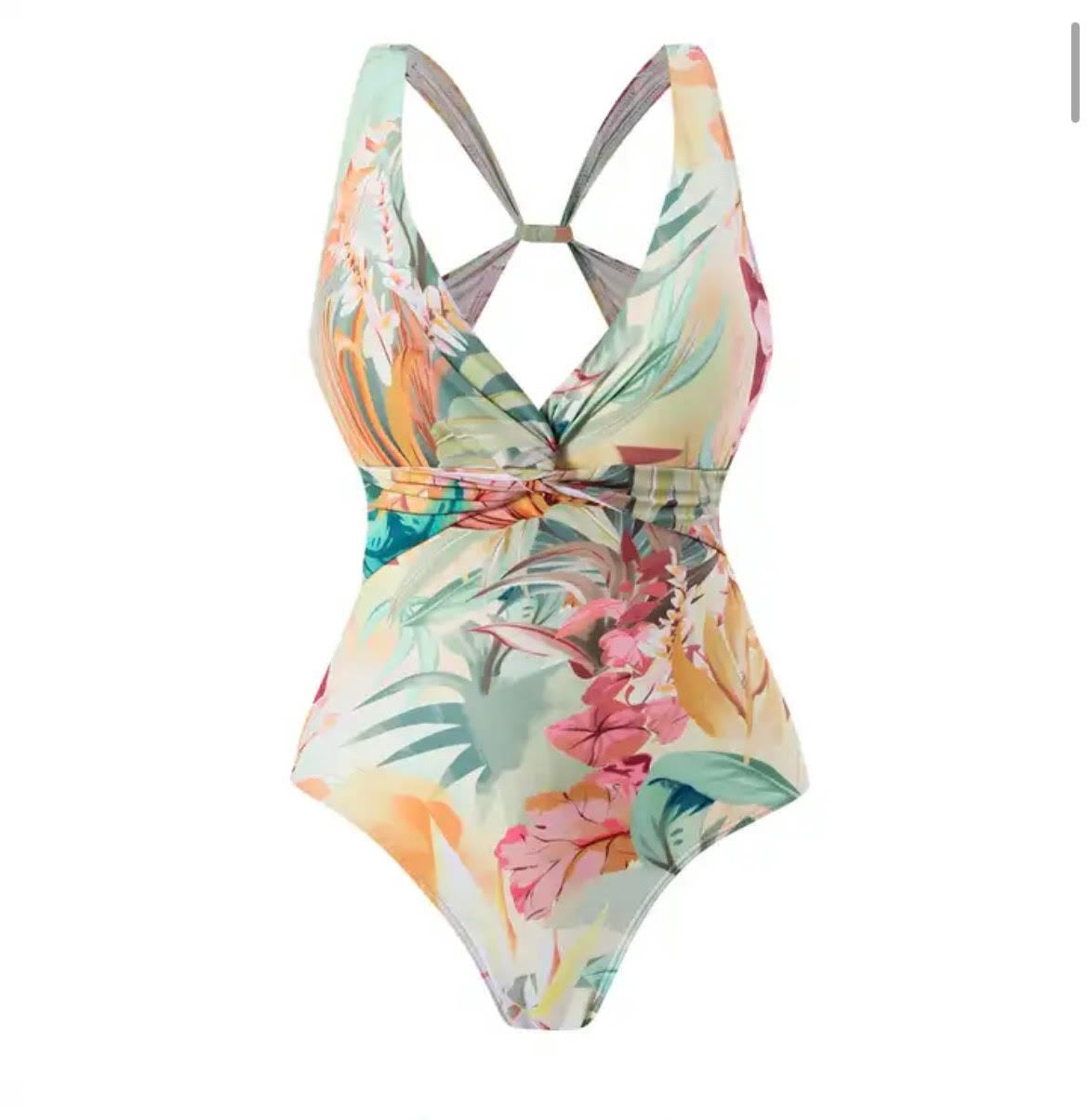 SILVIA TROPICAL FLOWERS PRINT SWIMSUIT