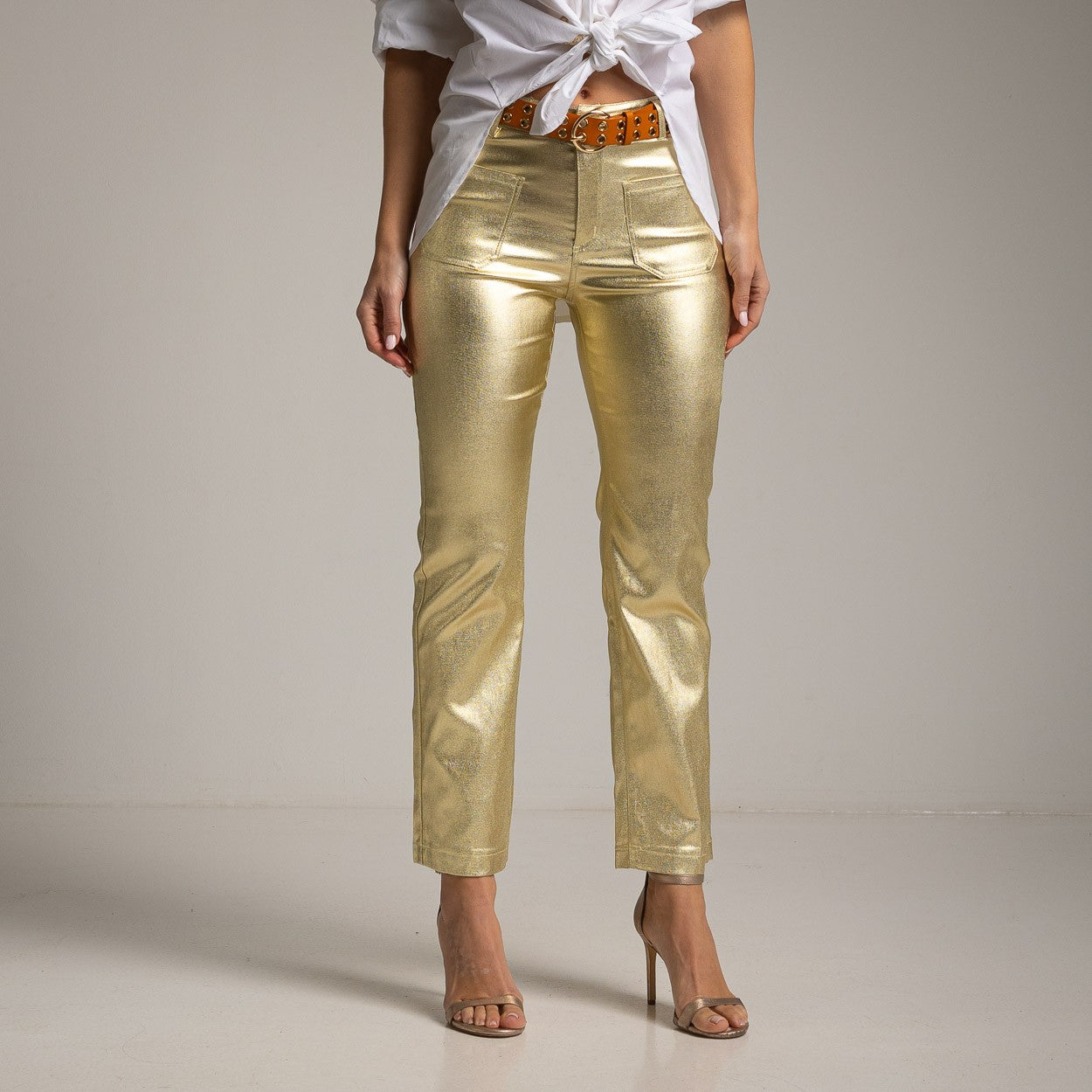 GOLD DENIM STRETCH PANT