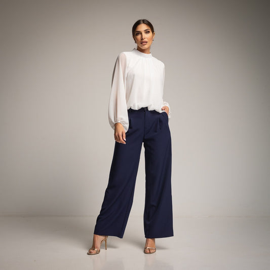 NAVY WIDE LEG PANT