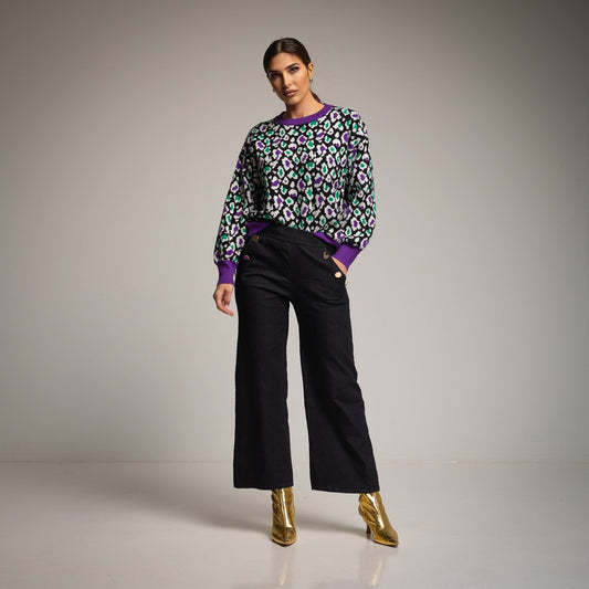 HIGH WAIST DENIM PANT
