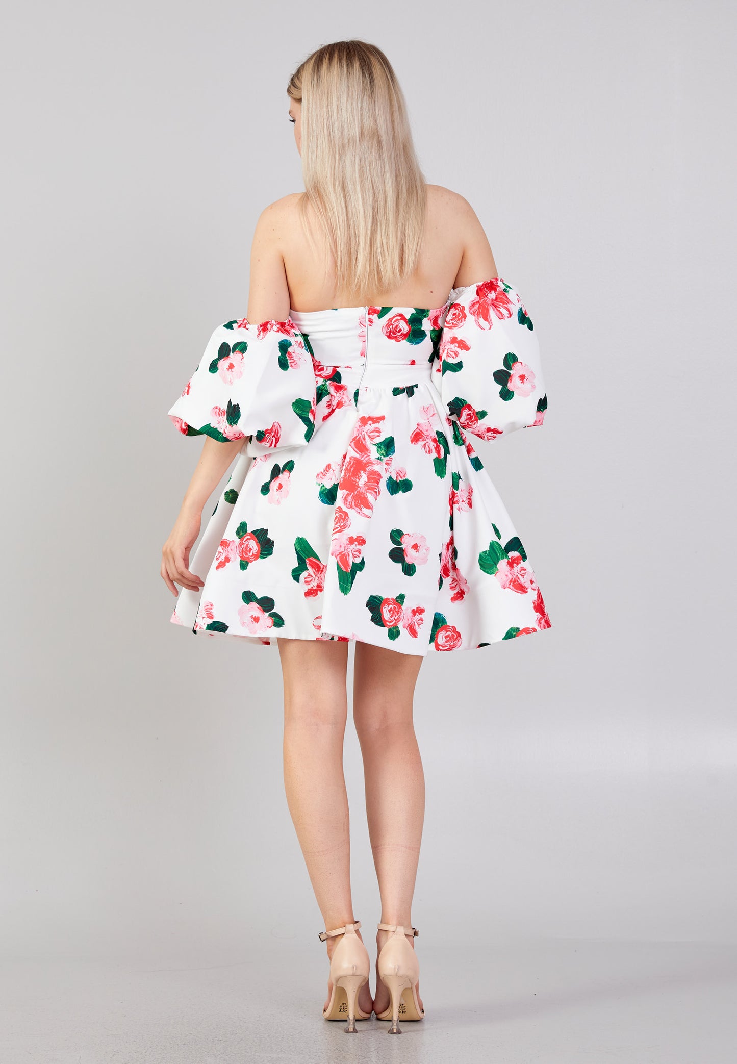 Romantic Flower print Bustier dress