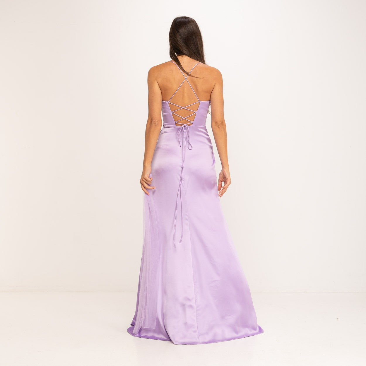 SATIN LILA CORSET DRESS  EVENING DRESS