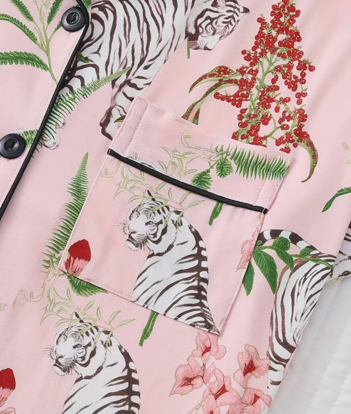 PINK TIGER SHORT SLEEVE PYJAMAS SET