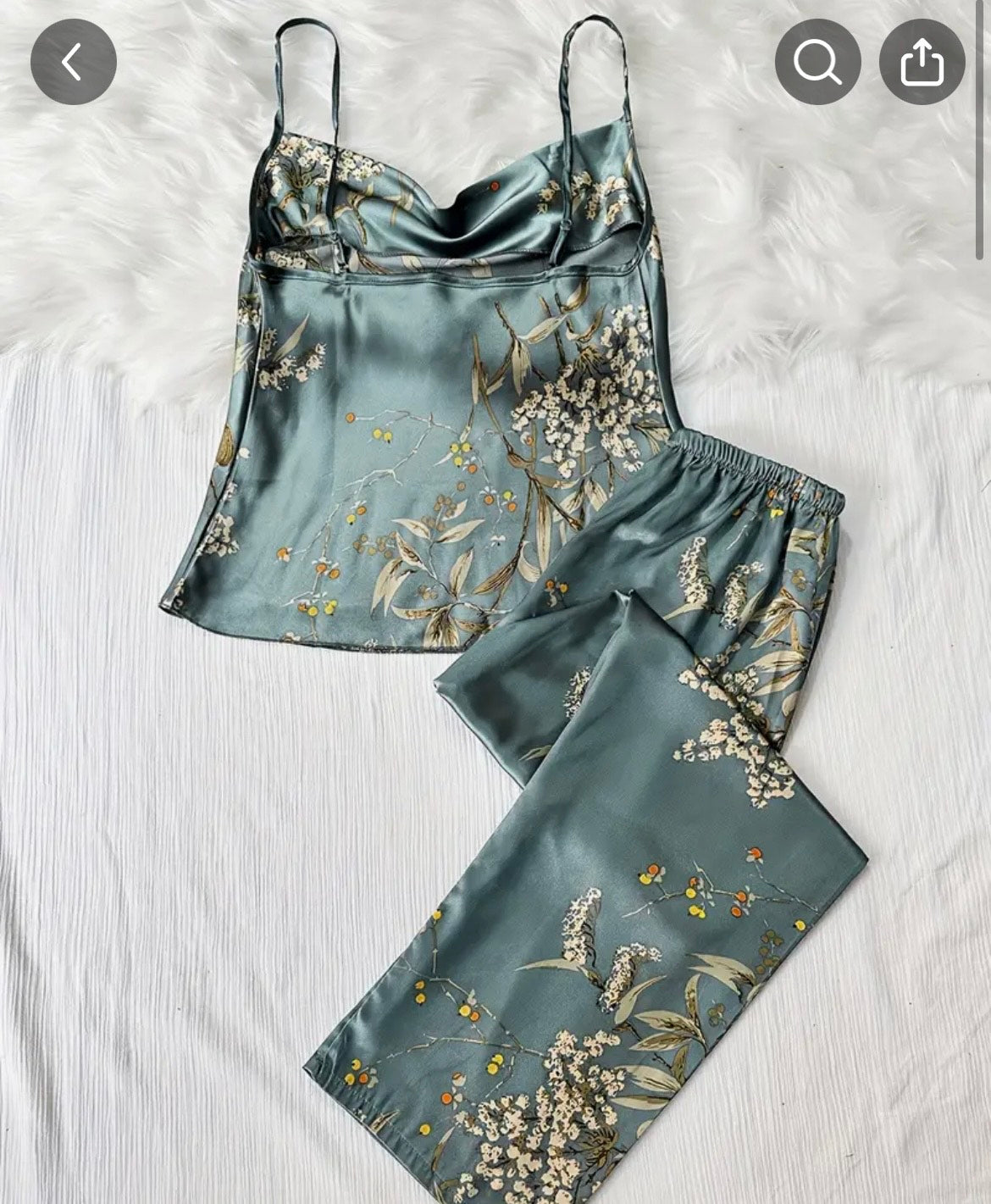 SATIN SILKY BLUE LUXURY PYJAMA SET
