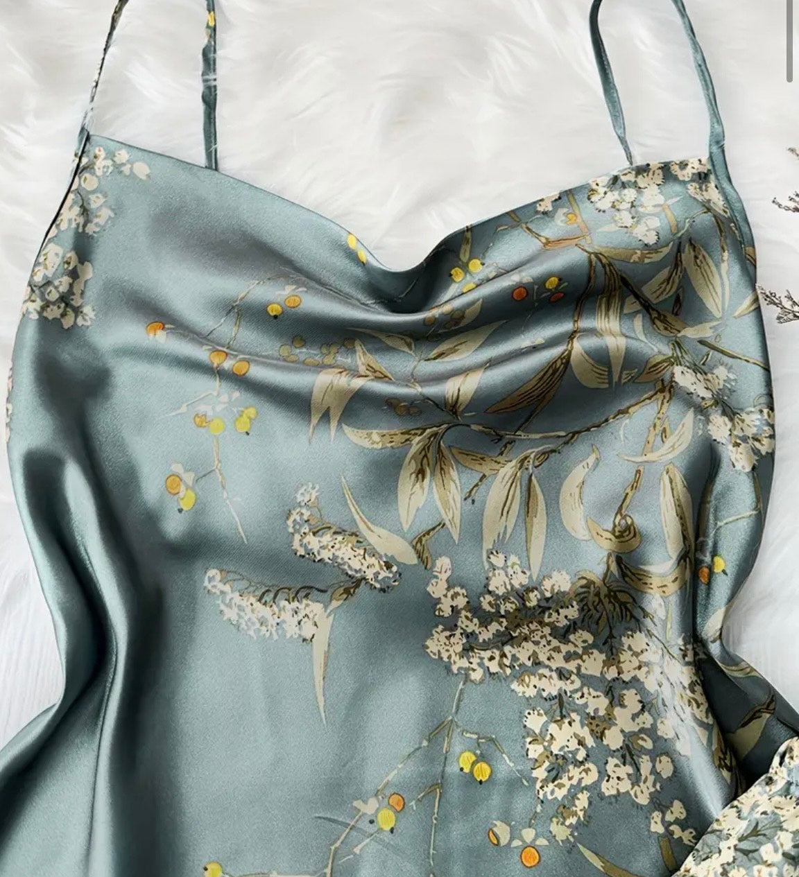 SATIN SILKY BLUE LUXURY PYJAMA SET