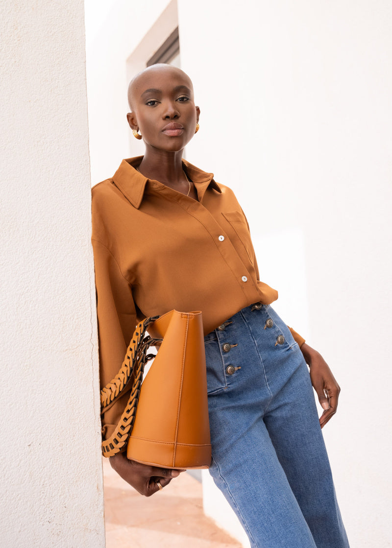 LIGHT BLUE HIGH WAIST DENIM PANT