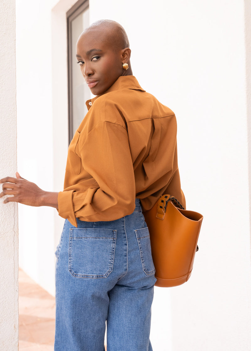 LIGHT BLUE HIGH WAIST DENIM PANT