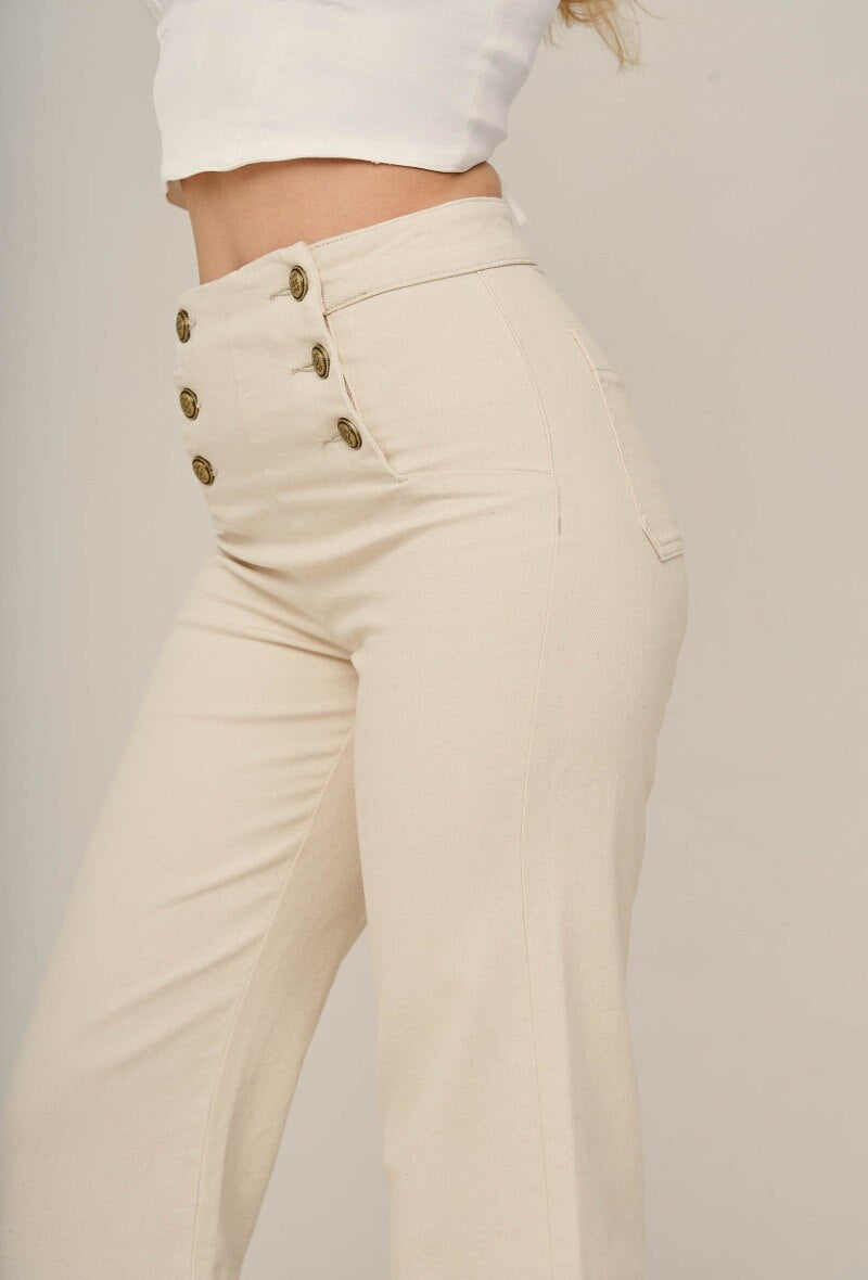 VANILLA HIGH WAIST DENIM PANT