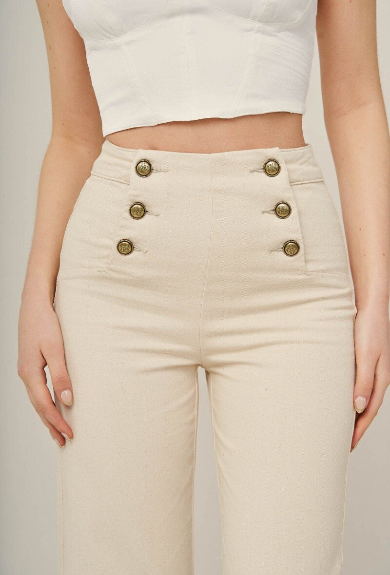 VANILLA HIGH WAIST DENIM PANT