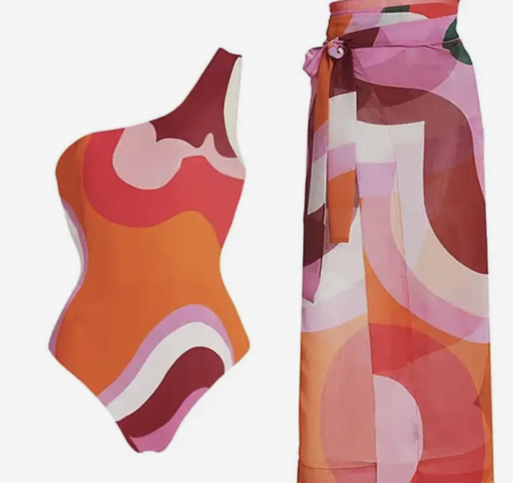 IBIZA COLORBLOCK ASYMMETRIC SWIMSUIT