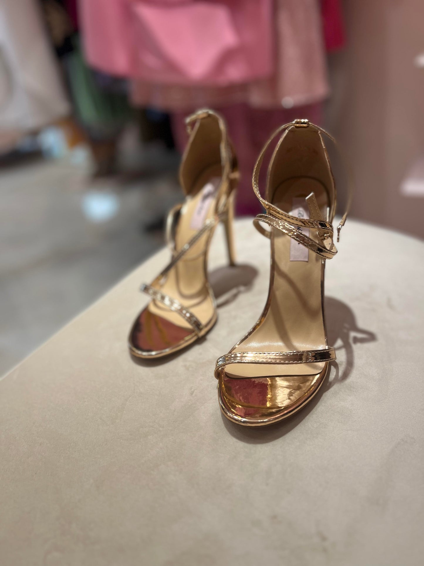 BRONZIE GOLD STRAPY HEELS