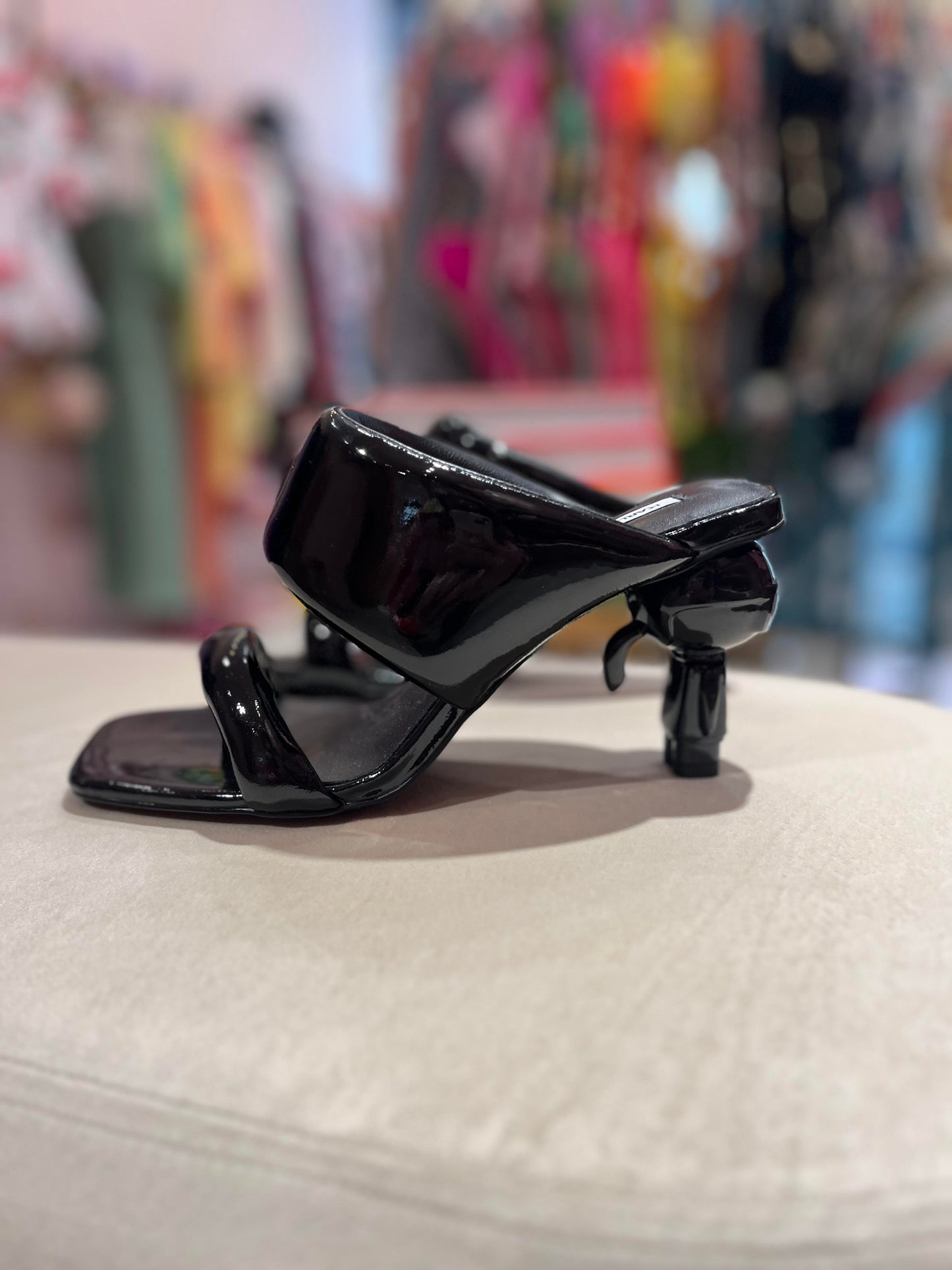 KARL LAGERFELD BLACK PATENT MULE