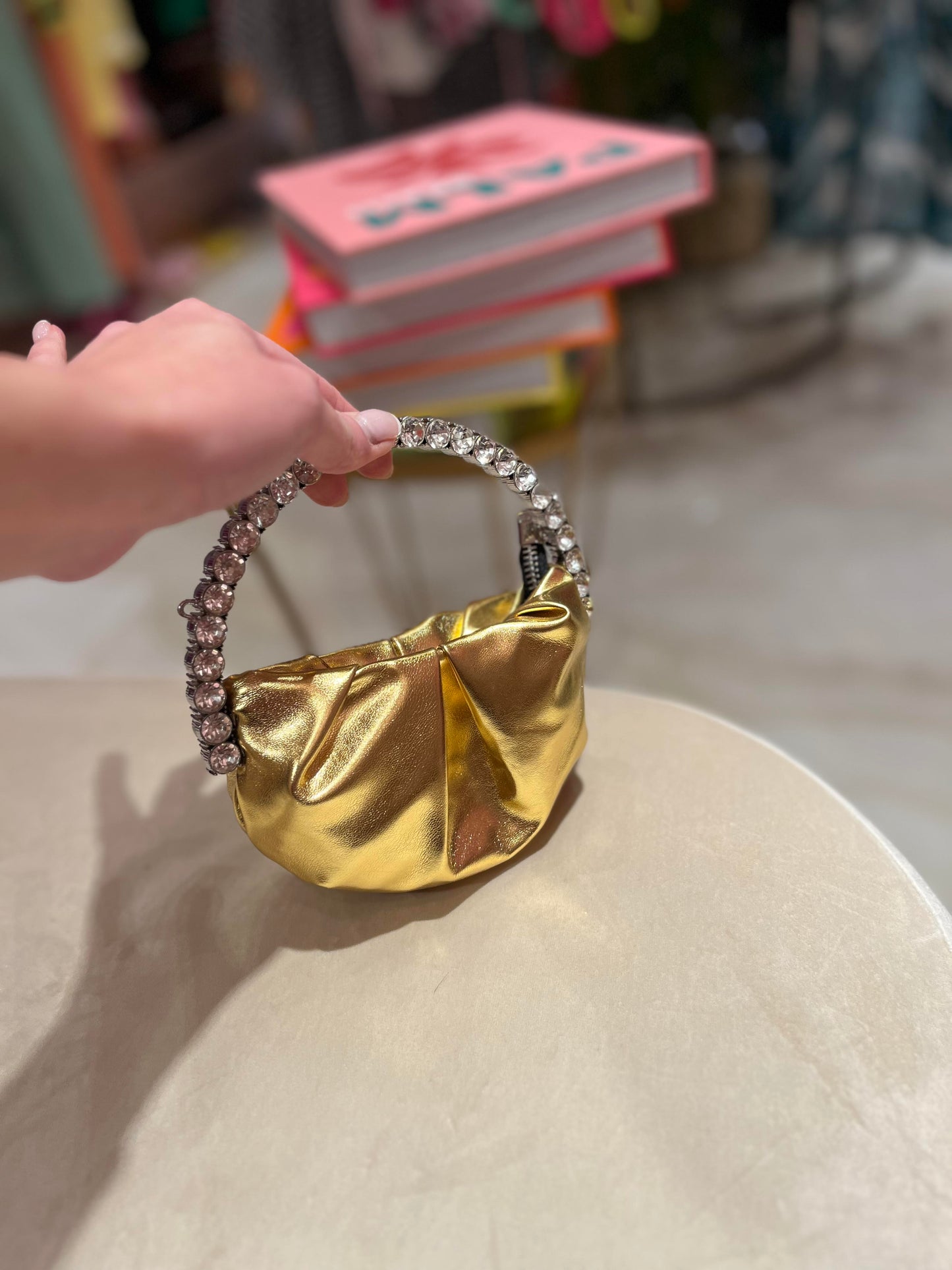 MINI GOLD METALLIC LEATHER PURSE