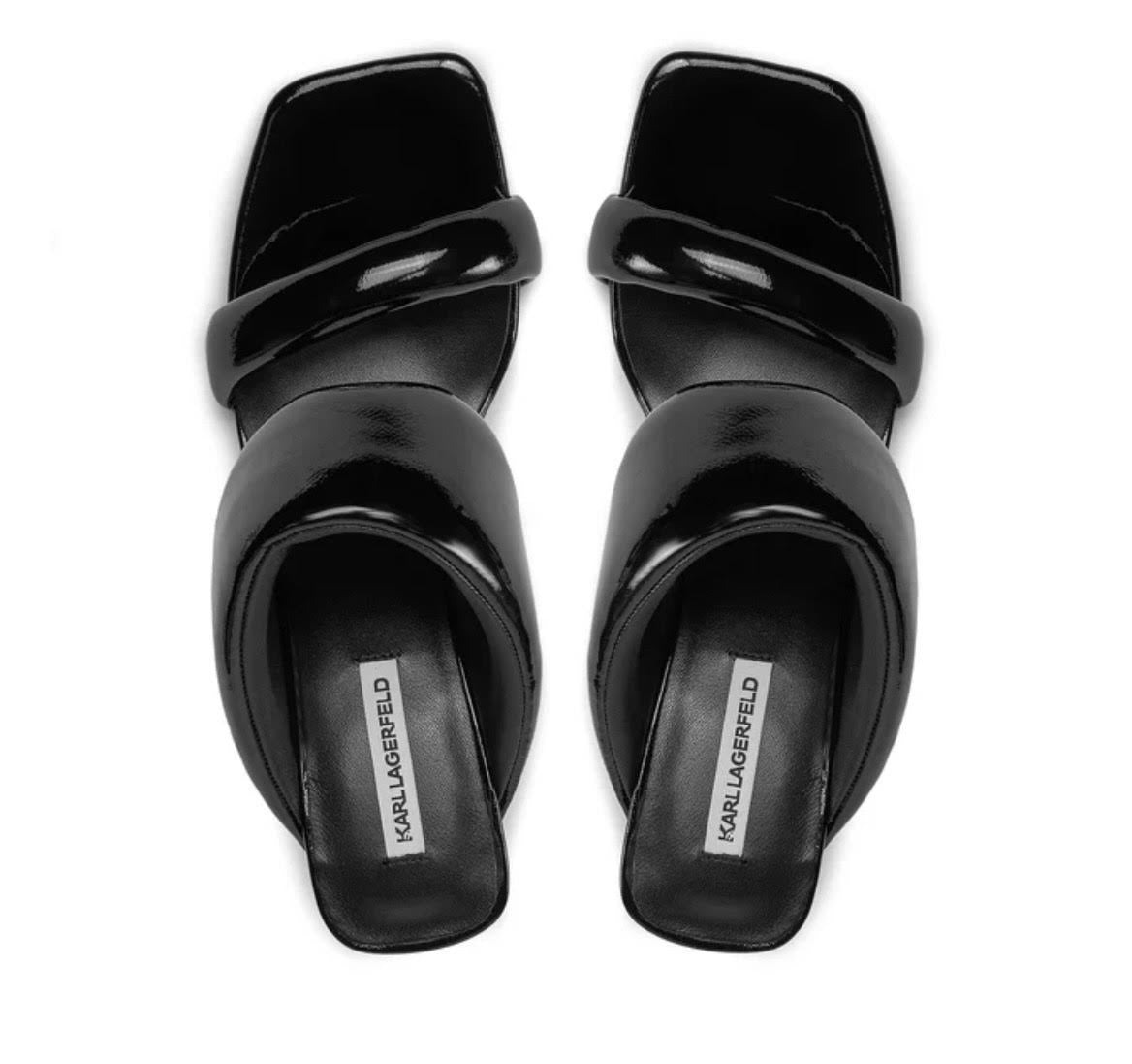 KARL LAGERFELD BLACK PATENT MULE