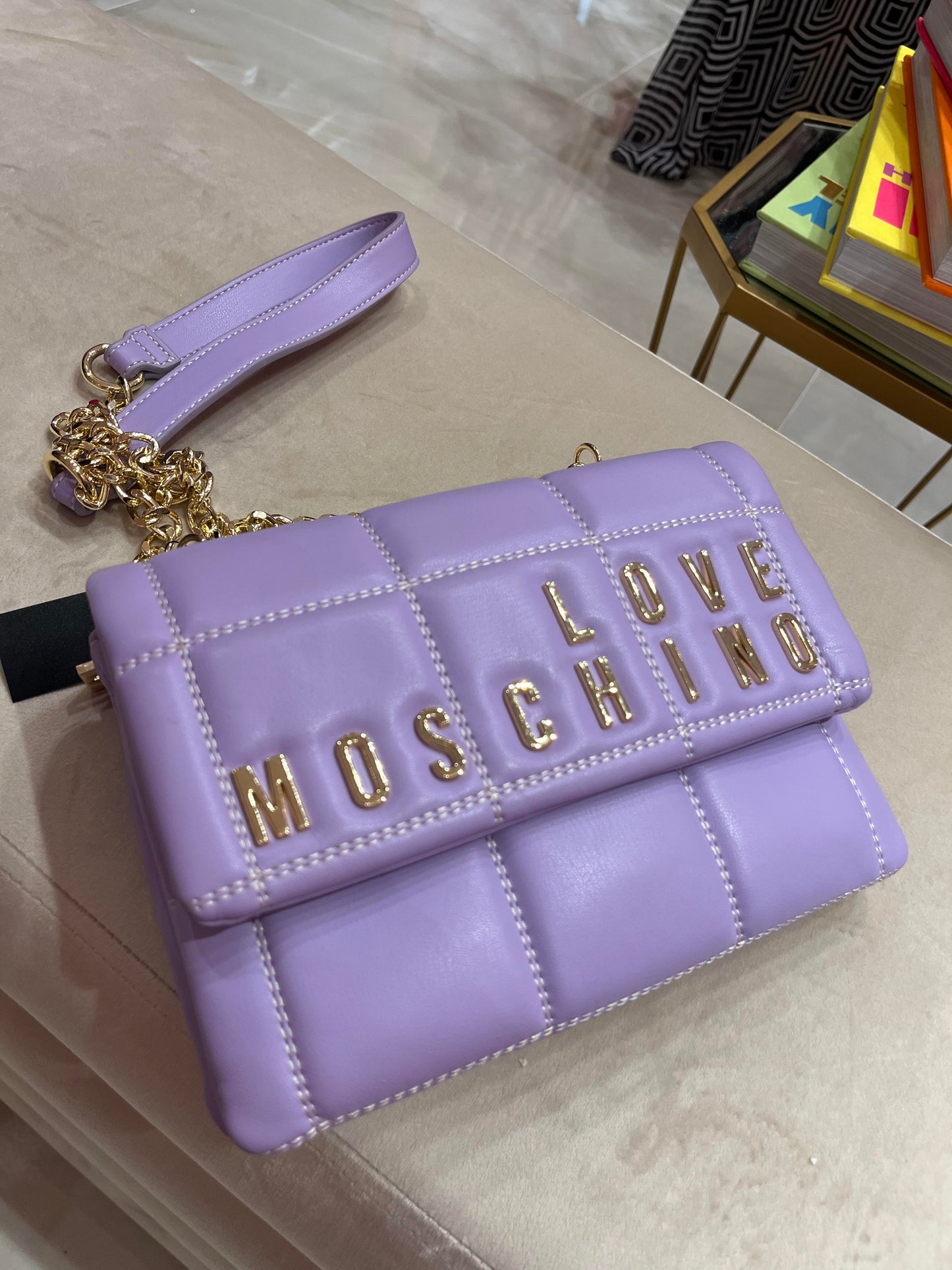 LILA LOVE MOSCHINO QUILTED BAG