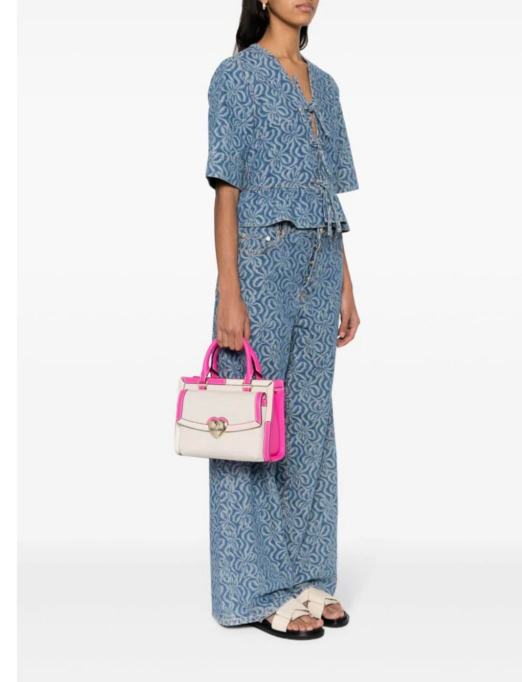 LOVE MOSCHINO COLORBLOCK TOTE BAG