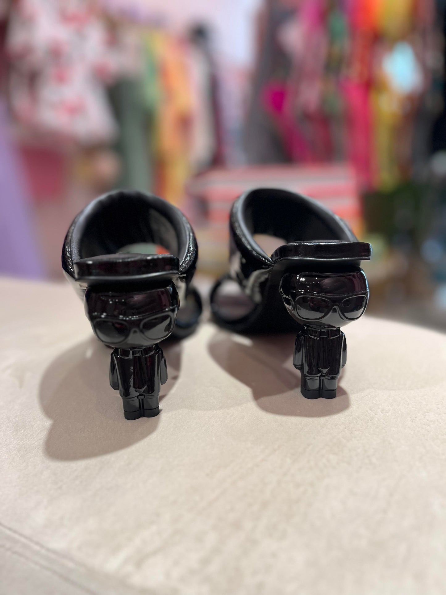 KARL LAGERFELD BLACK PATENT MULE