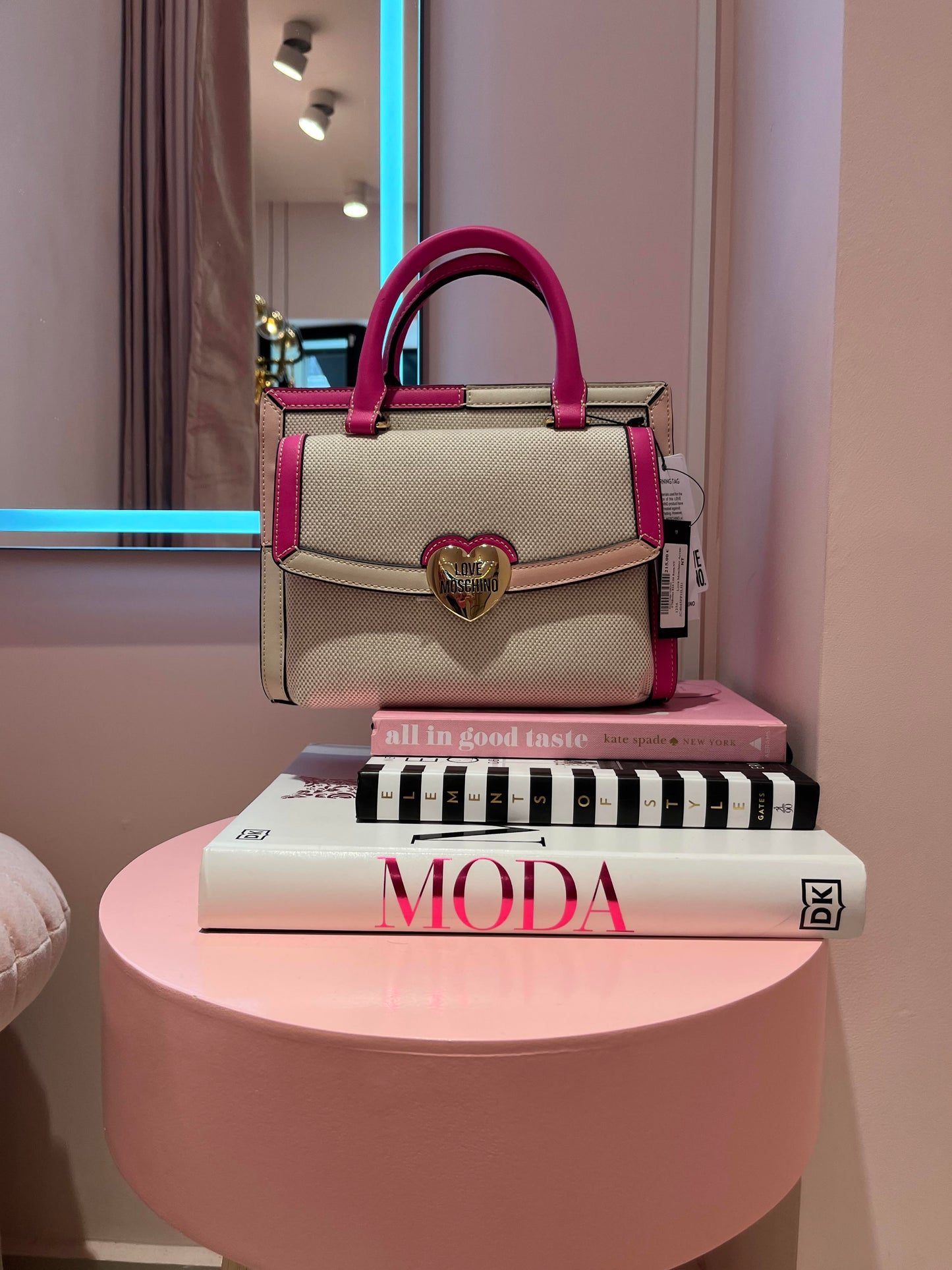 LOVE MOSCHINO COLORBLOCK TOTE BAG