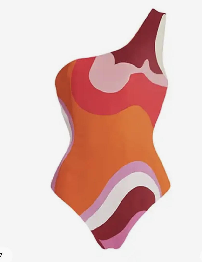 IBIZA COLORBLOCK ASYMMETRIC SWIMSUIT