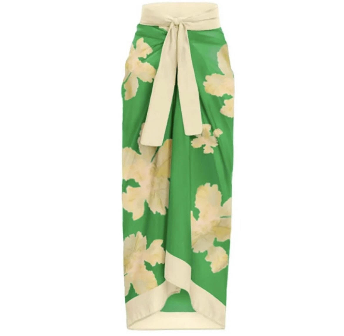 GREEN FLORAL PAREO