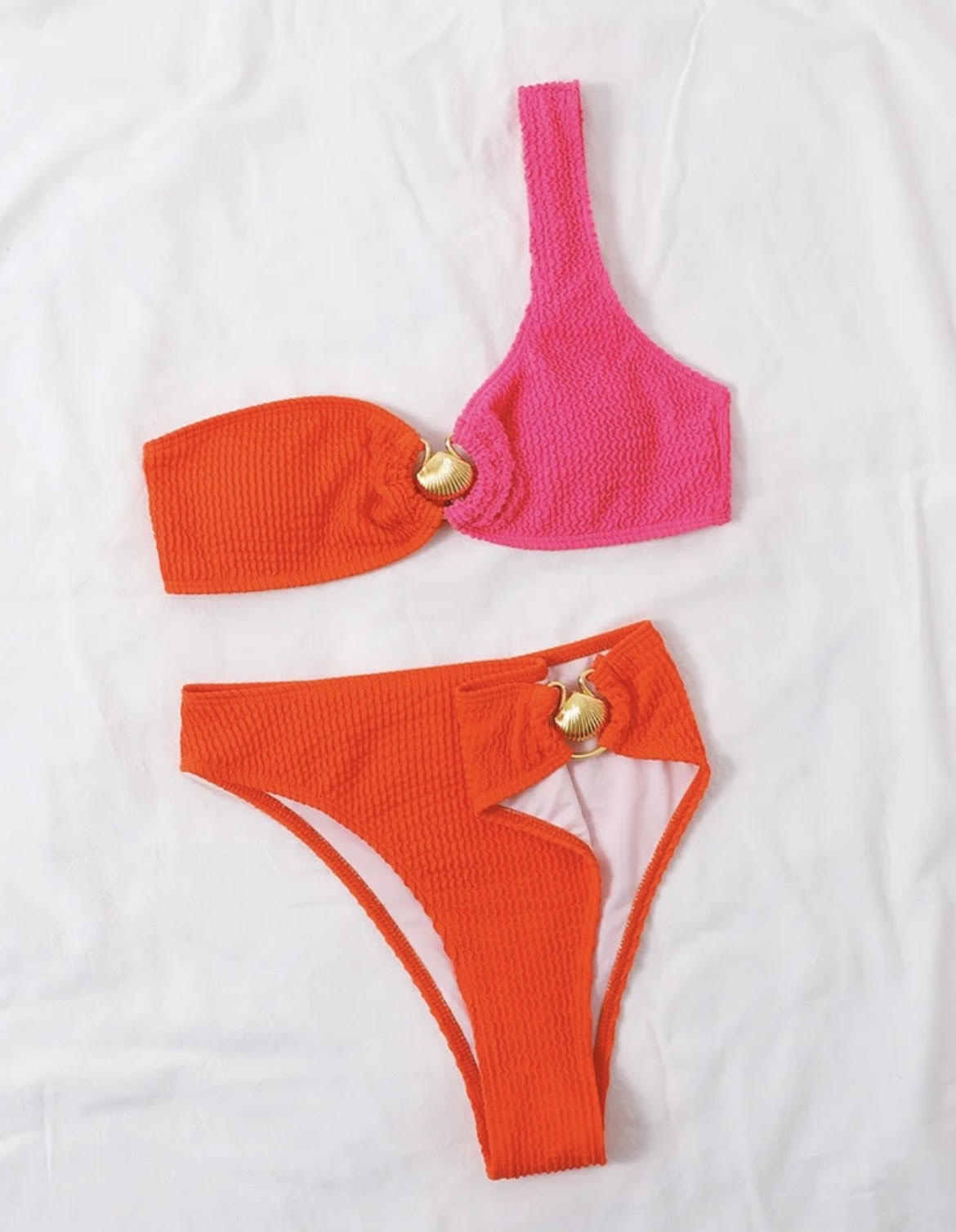 ASYMETRIC JULIA RUSHED BIKINI