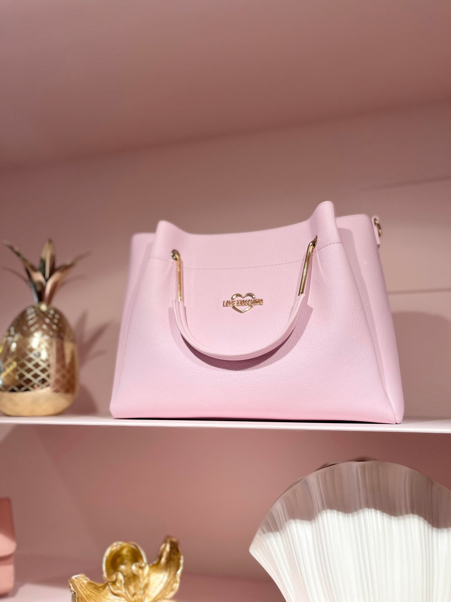 LOVE MOSCHINO LILA PINK VEGAN LEATHER BAG