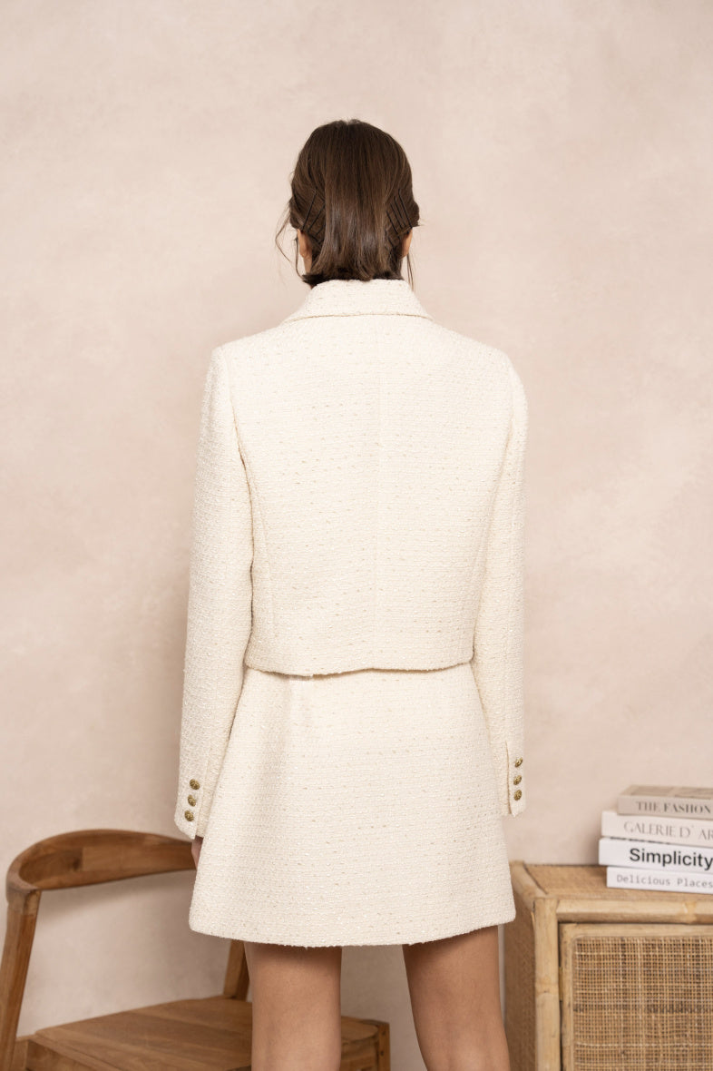 VAINLLA BEIGE TWEED JACKET